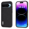 For Google Pixel 9 ABEEL Genuine Leather + PC Litchi Texture Phone Case(Black) - Google Cases by PMC TechLife | Online Shopping South Africa | PMC TechLife | Buy Now Pay Later Mobicred