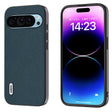 For Google Pixel 9 Pro ABEEL Genuine Leather + PC Litchi Texture Phone Case(Green) - Google Cases by PMC TechLife | Online Shopping South Africa | PMC TechLife | Buy Now Pay Later Mobicred