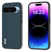 For Google Pixel 9 Pro ABEEL Genuine Leather + PC Litchi Texture Phone Case(Green)