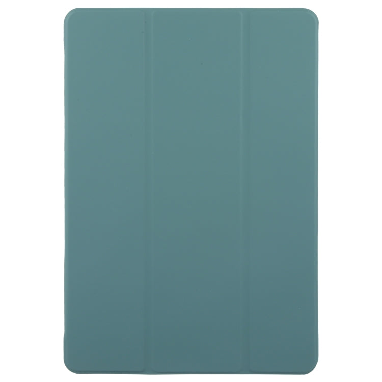 For Huawei MatePad Pro 11 2022/2024 Tri-fold Silicone Leather Tablet Case(Dark Green)