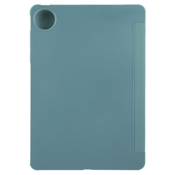 For Huawei MatePad Pro 11 2022/2024 Tri-fold Silicone Leather Tablet Case(Dark Green)