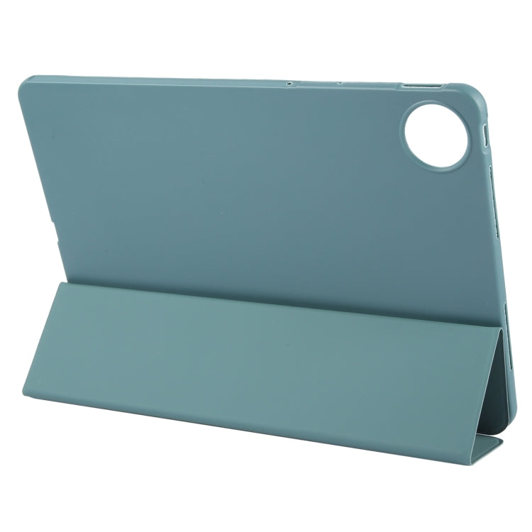 For Huawei MatePad Pro 11 2022/2024 Tri-fold Silicone Leather Tablet Case(Dark Green)