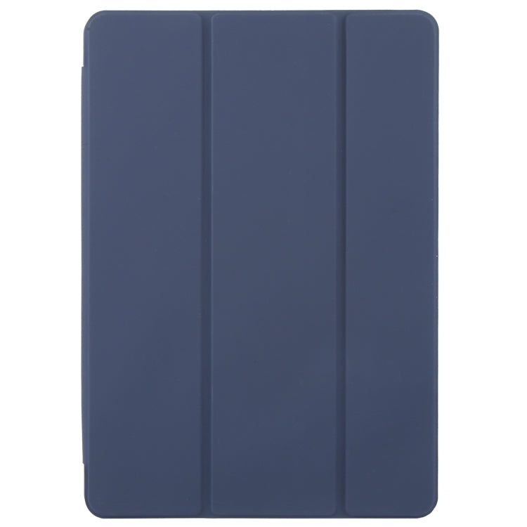 For Huawei MatePad Pro 11 2022/2024 Tri-fold Silicone Leather Tablet Case(Dark Blue)