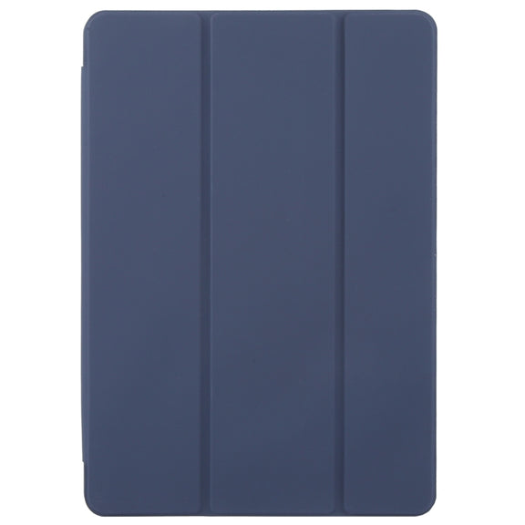 For Huawei MatePad Pro 11 2022/2024 Tri-fold Silicone Leather Tablet Case(Dark Blue)