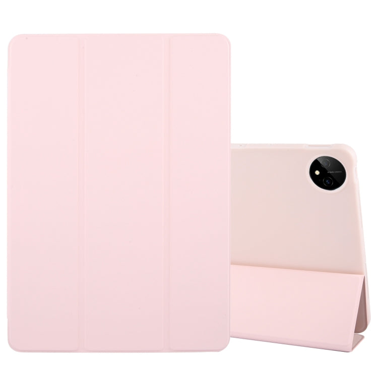 For Huawei MatePad Pro 11 2022/2024 Tri-fold Silicone Leather Tablet Case(Pink)