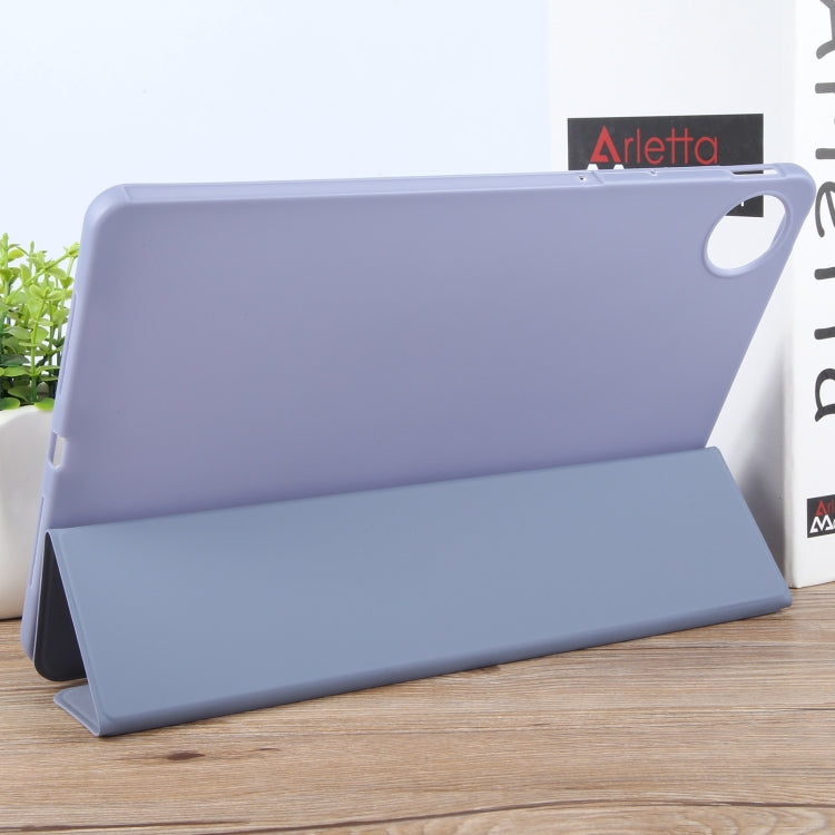 For Huawei MatePad Pro 11 2022/2024 Tri-fold Silicone Leather Tablet Case(Lavender)