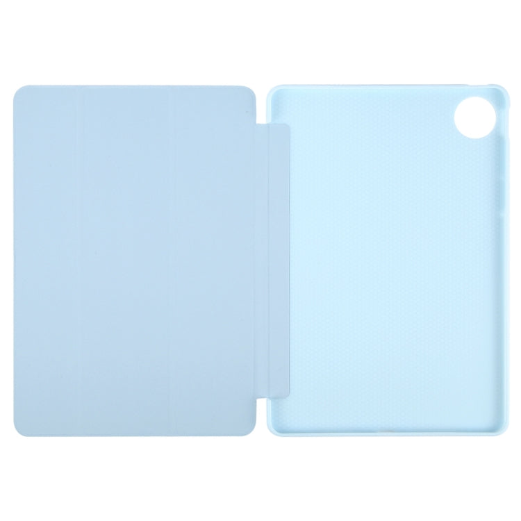 For Huawei MatePad Pro 11 2022/2024 Tri-fold Silicone Leather Tablet Case(Ice Blue)