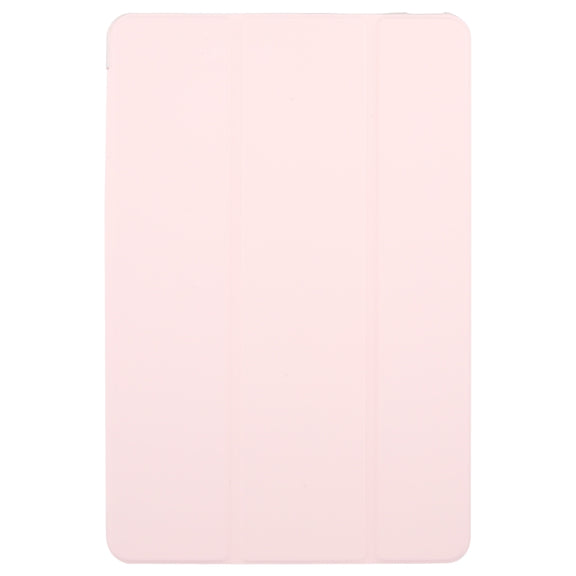 For Huawei MatePad SE 11 2024 Tri-fold Silicone Leather Tablet Case(Pink)
