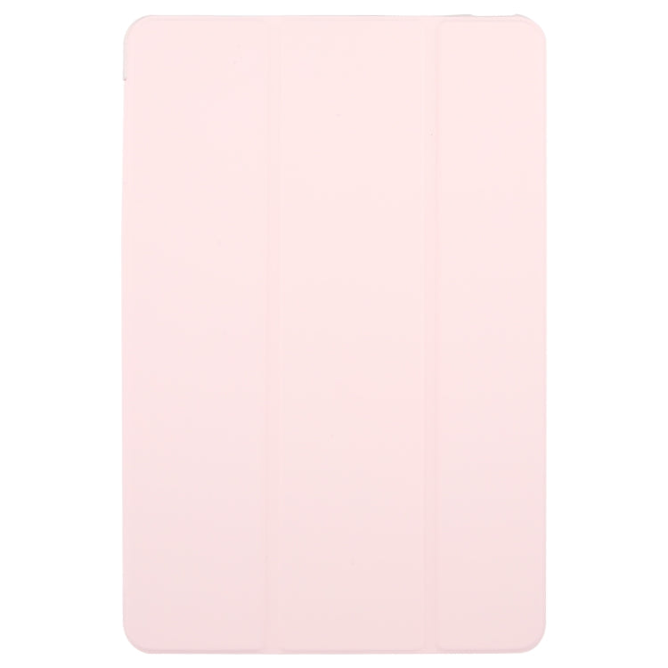 For Huawei MatePad SE 11 2024 Tri-fold Silicone Leather Tablet Case(Pink)