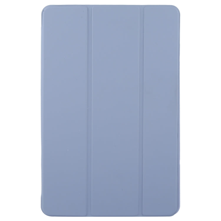 For Huawei MatePad SE 11 2024 Tri-fold Silicone Leather Tablet Case(Lavender)