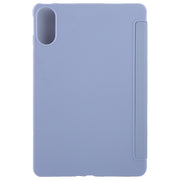 For Huawei MatePad SE 11 2024 Tri-fold Silicone Leather Tablet Case(Lavender)