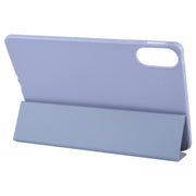 For Huawei MatePad SE 11 2024 Tri-fold Silicone Leather Tablet Case(Lavender)