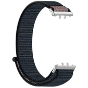 For Samsung Galaxy Fit 3 Nylon Loop Hook and Loop Fastener Watch Band(Official Black)