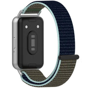 For Samsung Galaxy Fit 3 Nylon Loop Hook and Loop Fastener Watch Band(Grey Blue)