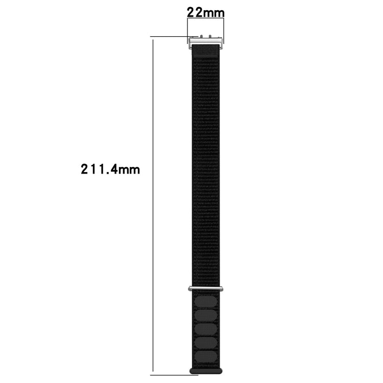 For Samsung Galaxy Fit 3 Nylon Loop Hook and Loop Fastener Watch Band(Ocean Blue)