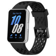 For Samsung Galaxy Fit 3 Hole Style Dual Buckle Silicone Watch Band(Black) - Watch Bands by PMC TechLife | Online Shopping South Africa | PMC TechLife