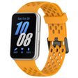 For Samsung Galaxy Fit 3 Hole Style Dual Buckle Silicone Watch Band(Yellow) - Watch Bands by PMC TechLife | Online Shopping South Africa | PMC TechLife