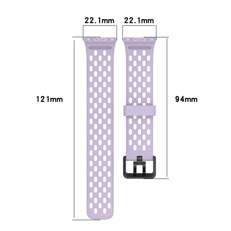 For Samsung Galaxy Fit 3 Hole Style Dual Buckle Silicone Watch Band(White)