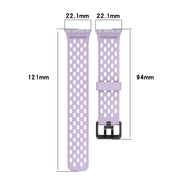 For Samsung Galaxy Fit 3 Hole Style Dual Buckle Silicone Watch Band(Light Grey)