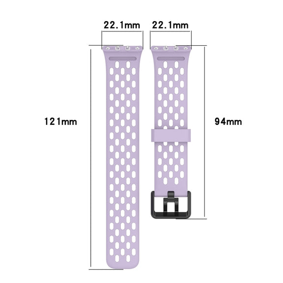 For Samsung Galaxy Fit 3 Hole Style Dual Buckle Silicone Watch Band(Light Grey)