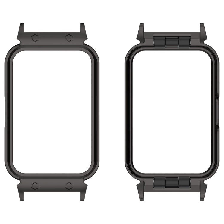 For Samsung Galaxy Fit 3 18mm Metal Frame Watch Protective Case(Black)