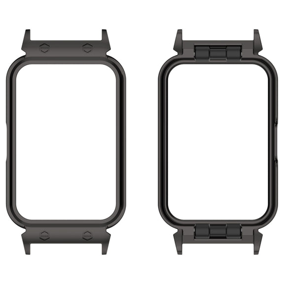 For Samsung Galaxy Fit 3 18mm Metal Frame Watch Protective Case(Black)