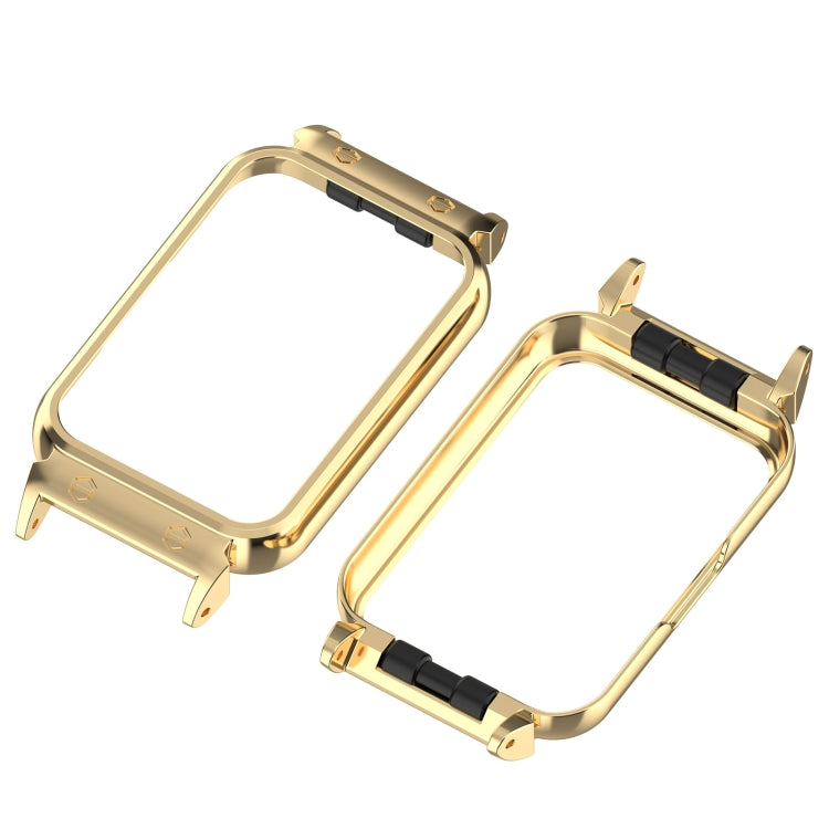 For Samsung Galaxy Fit 3 18mm Metal Frame Watch Protective Case(Gold)