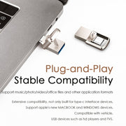 EAGET 32G USB 3.1 + USB-C Interface Metal Twister Flash U Disk, Standard