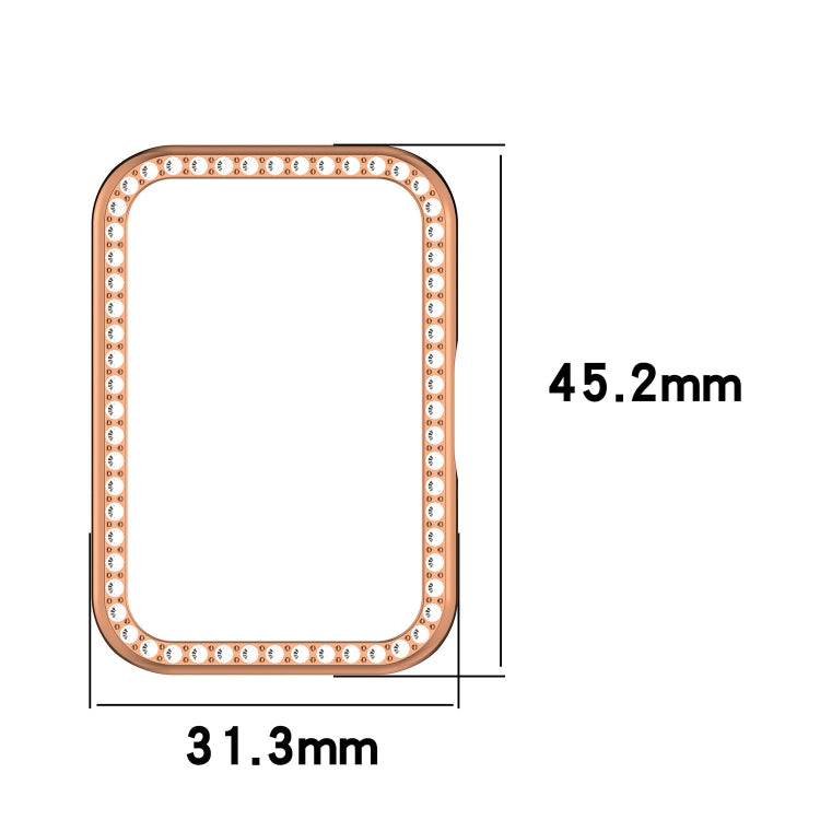 For Samsung Galaxy Fit 3 Diamond Half Pack Hollow PC Watch Protective Case(Starlight)