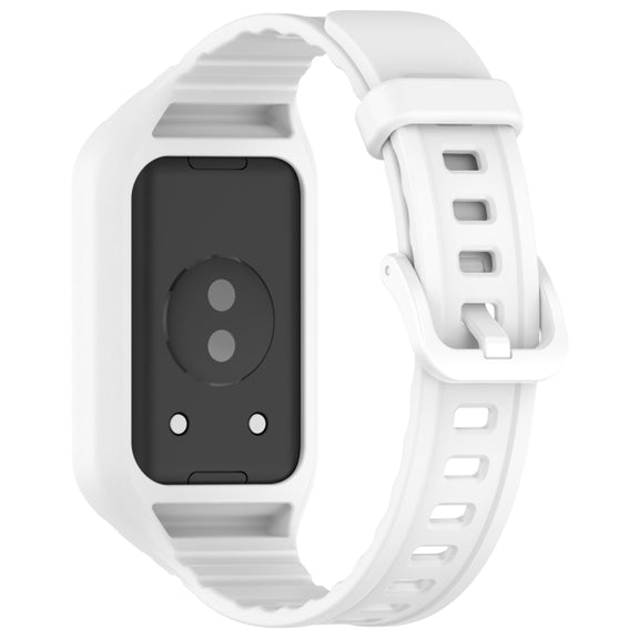 For Honor Band 9 Armor Integrated Silicone Watch Band(White)