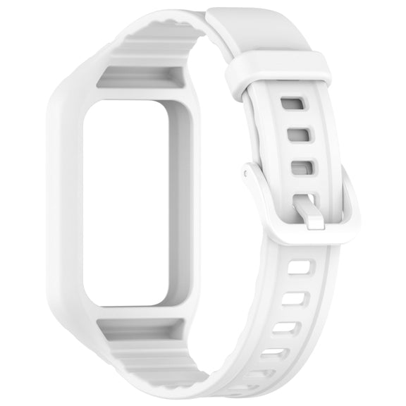 For Honor Band 9 Armor Integrated Silicone Watch Band(White)