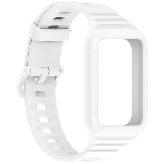 For Honor Band 9 Armor Integrated Silicone Watch Band(White)