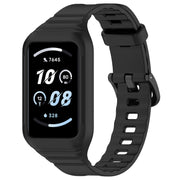 For Honor Band 9 Armor Integrated Silicone Watch Band(Black)