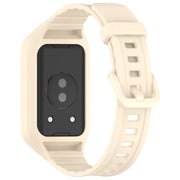 For Honor Band 10 / 9 Armor Integrated Silicone Watch Band(Creamy White)