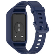 For Honor Band 9 Armor Integrated Silicone Watch Band(Midnight Blue)