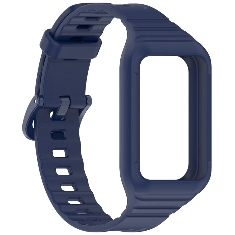 For Honor Band 9 Armor Integrated Silicone Watch Band(Midnight Blue)