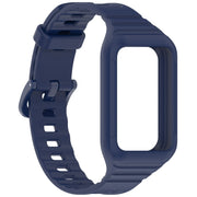 For Honor Band 9 Armor Integrated Silicone Watch Band(Midnight Blue)
