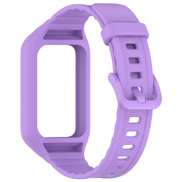 For Honor Band 9 Armor Integrated Silicone Watch Band(Purple)