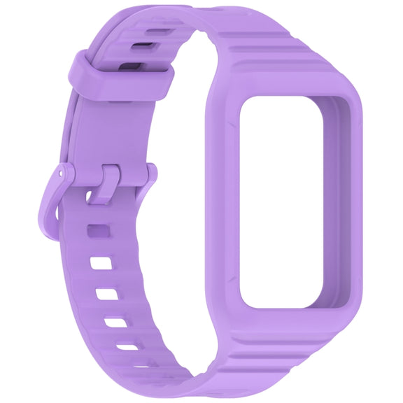 For Honor Band 9 Armor Integrated Silicone Watch Band(Purple)