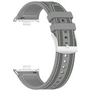 For Xiaomi Mi Band 8 Pro / Redmi Watch 4 Official Buckle Hybrid Nylon Braid Silicone Watch Band(Grey)