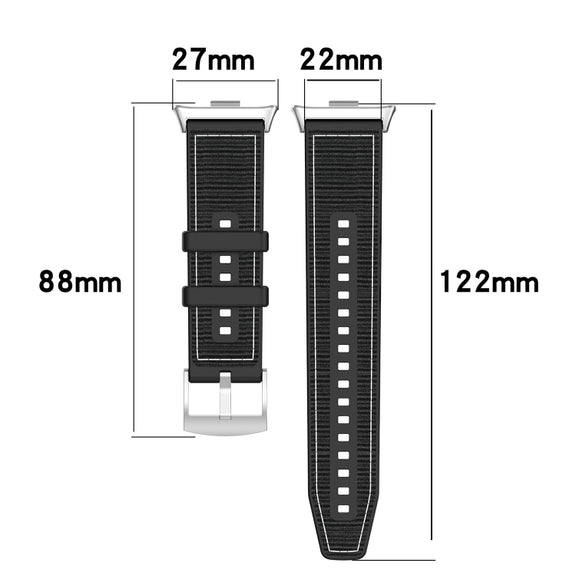 For Xiaomi Mi Band 8 Pro / Redmi Watch 4 Official Buckle Hybrid Nylon Braid Silicone Watch Band(Grey)