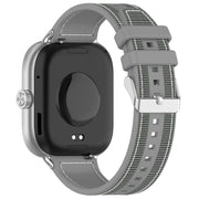 For Xiaomi Mi Band 8 Pro / Redmi Watch 4 Ordinary Buckle Hybrid Nylon Braid Silicone Watch Band(Grey)