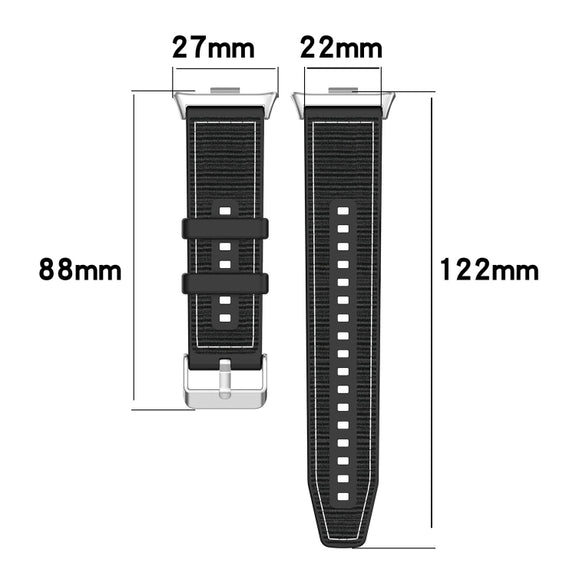 For Xiaomi Mi Band 8 Pro / Redmi Watch 4 Ordinary Buckle Hybrid Nylon Braid Silicone Watch Band(Grey)