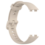 For Huawei Band 10 / 9 / 8 Solid Color Colorful Buckle Silicone Watch Band(Ivory White)