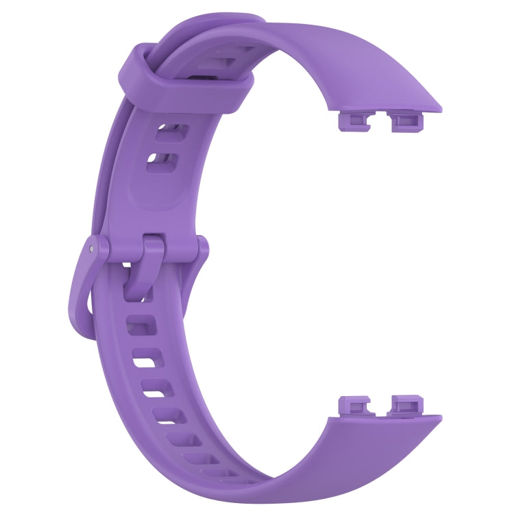 For Huawei Band 9 / 9 NFC Solid Color Colorful Buckle Silicone Watch Band(Purple)