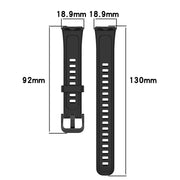 For Huawei Band 10 / 9 / 8 Solid Color Colorful Buckle Silicone Watch Band(Ink Blue)