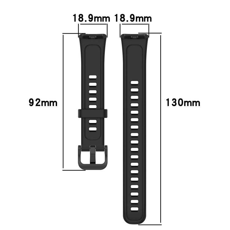 For Huawei Band 10 / 9 / 8 Solid Color Colorful Buckle Silicone Watch Band(Red)