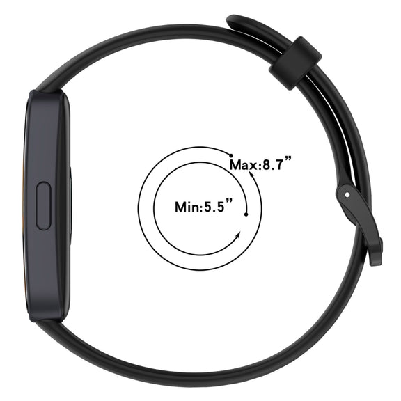 For Huawei Band 10 / 9 / 8 Solid Color Colorful Buckle Silicone Watch Band(White)