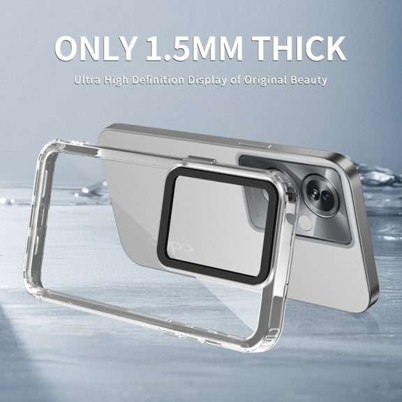 For OPPO A79 5G Global/A2 5G Transparent Acrylic + TPU Shockproof Phone Case(Transparent)