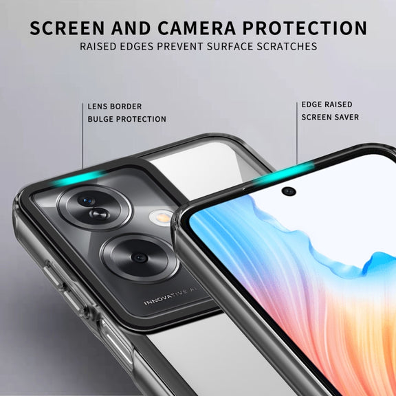 For OPPO A79 5G Global/A2 5G Transparent Acrylic + TPU Shockproof Phone Case(Transparent)